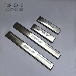 FIT For Mazda CX-5 Cx5 2018 2017 Door Sill Scuff Plate Welcome Pedal Stainless Steel Car Styling Car Accessories