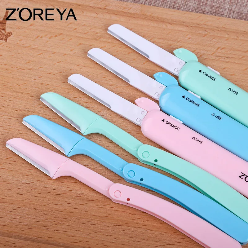 Top Quality Zoreya Brand Women's Eyebrow Trimmer Import blade Makeup Eyebrow Trimmer 2 Models Tool  Plastic