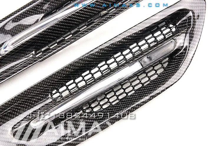 Fit for BMW M5 leaf plate carbon fiber side lamp housing 13-17 F10 M5 carbon fiber shark gill belt lamp