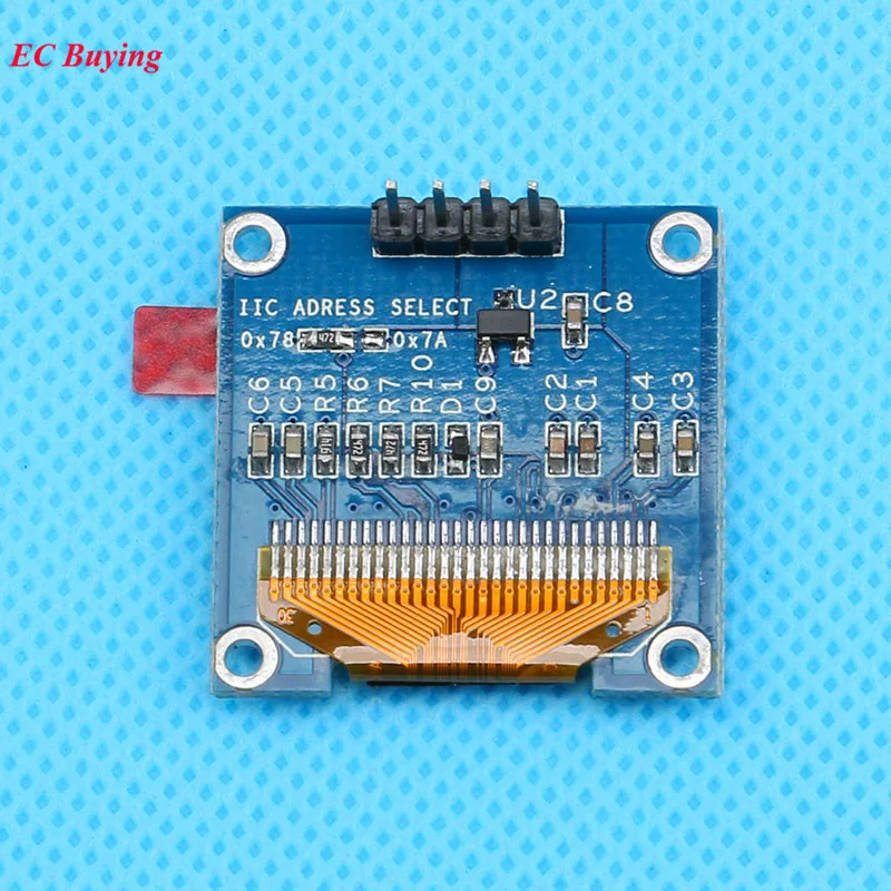 0.96 Inch OLED Display Module White OLED LCD Module 4 Pin 128X64 LCD Display 12864 Screen Board IIC Connector 4Pins