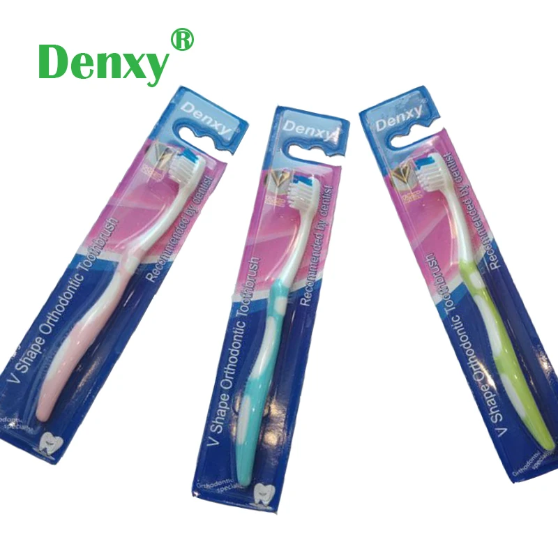 6pcs V Shape Orthodontic Toothbrush Dental Brace Deep Clean Bracket Orthodontic Patient ToothBrush  Oral Dental Care Dentist