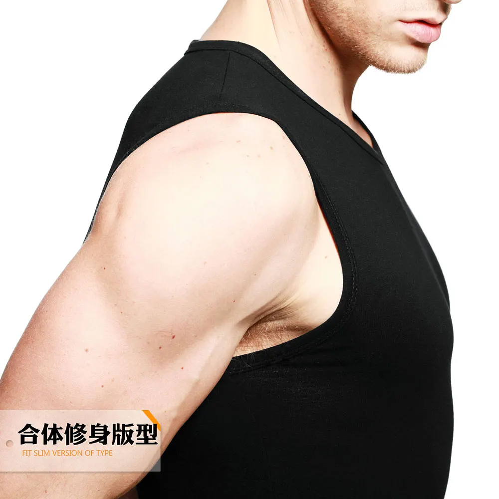 Summer Style Cotton Tank Tops Men Undershirt 2022 New Brand Quality Men\'s Vest Bodybuliding Stretch Singlets Man Sleeveless