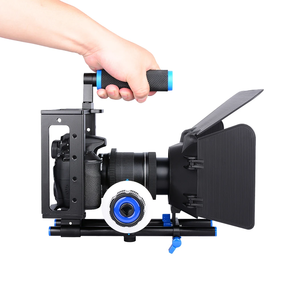 DSLR Rig Camera Cage Kit Shoulder Stabilizer System Video Support Rig For Canon 5D Mark III IV 6D 7D Nikon D7200 Sony A7 GH5 GH4