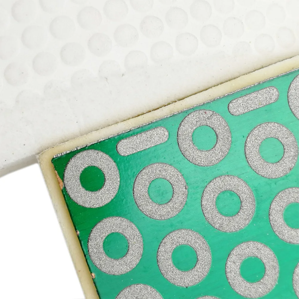 DIATOOL Electroplated diamond hand polishing pad 90X55MM #600 Foam backed Hand pad Grinding block marble granite ceramic glass