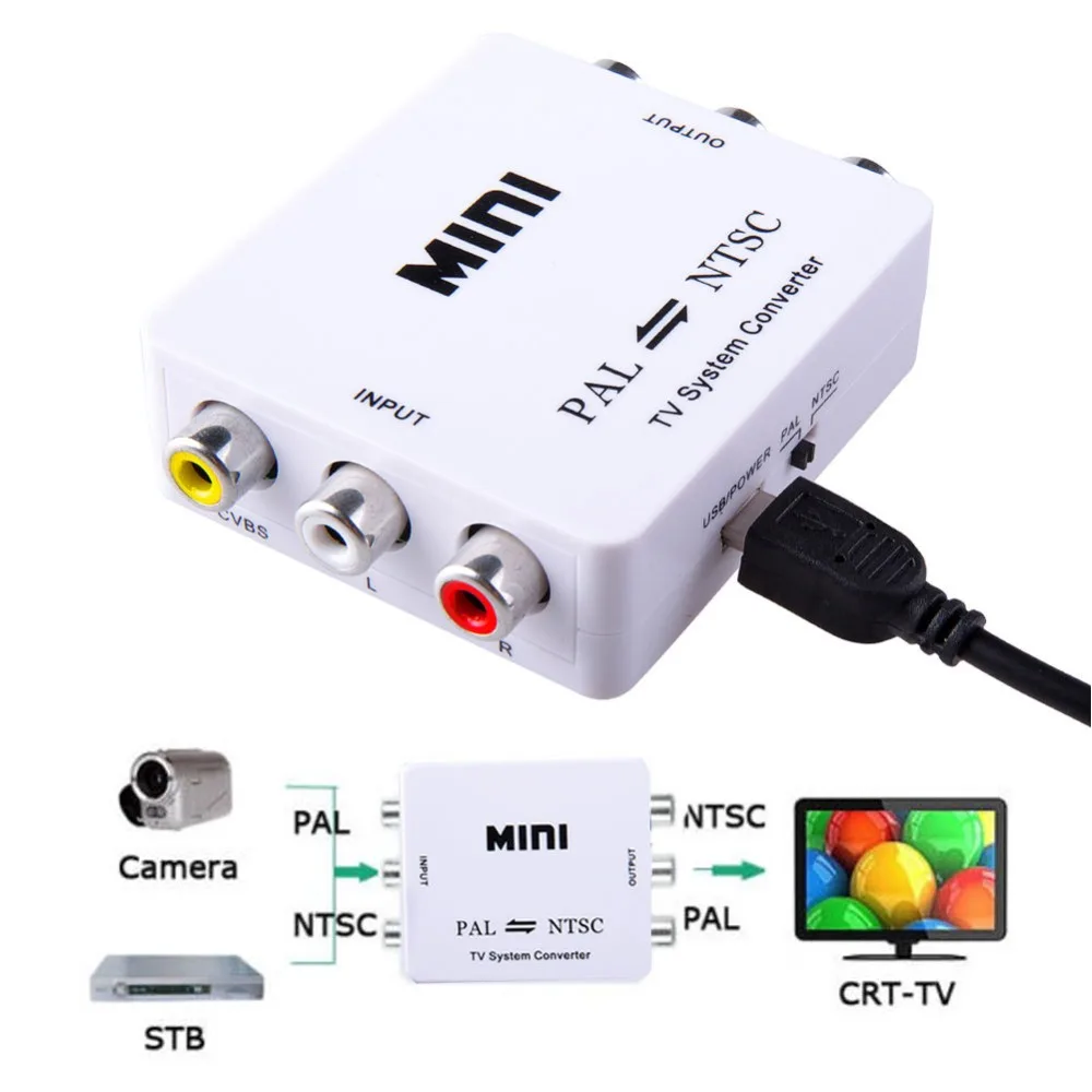 New PAL to NTSC Mini Bi-directional TV Format System Converter