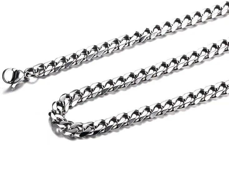 Fate Love  A dozen (12pcs) Jewelry findings 18''-28''  stainless steel 5mm Curb Link  chain necklace wholesale