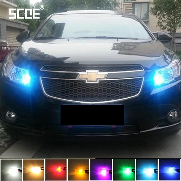 SCOE Car Styling 2x6SMD LED Clearance Light Lamp Bulb Source For Chevrolet Cruze Crystal Blue Warm White Yellow Red Purple Green