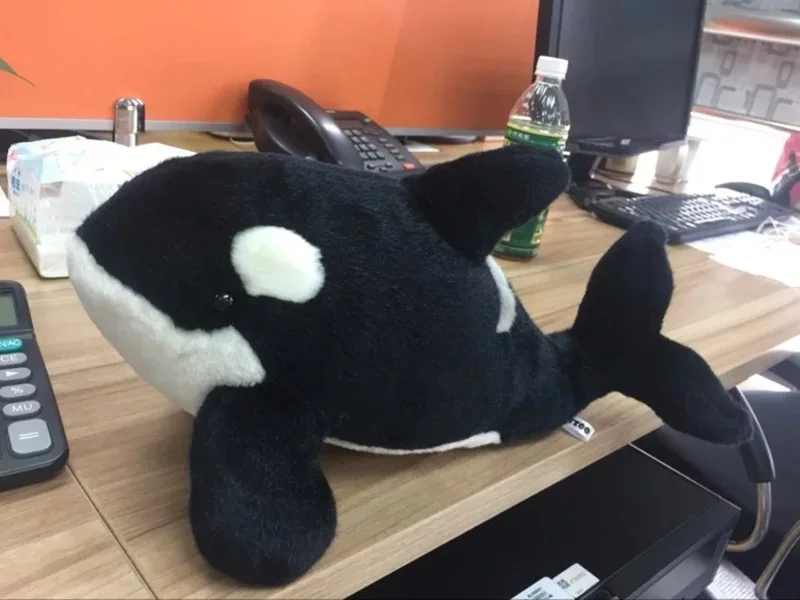 

new plush killer whale toy black whale doll gift about 35cm 2751