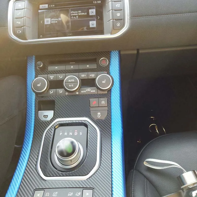 Car-Styling 3D Carbon Fiber Car Interior Center Console Color Change Molding Sticker Decals For Land Rover Range Rover Evoque