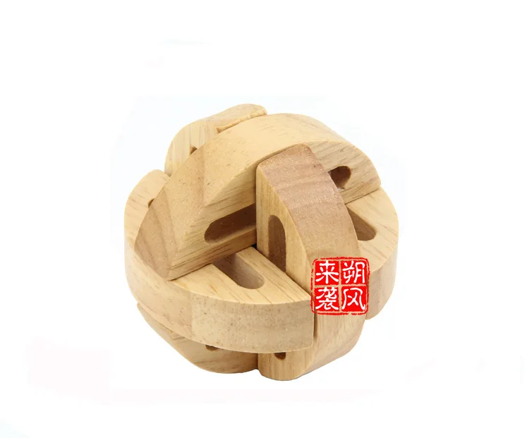 New  Classic IQ 3D Wooden Interlocking Burr Puzzles Wood Hear Lock Hanoi Tower Mind Brain Teaser Game Toy for Adults Children