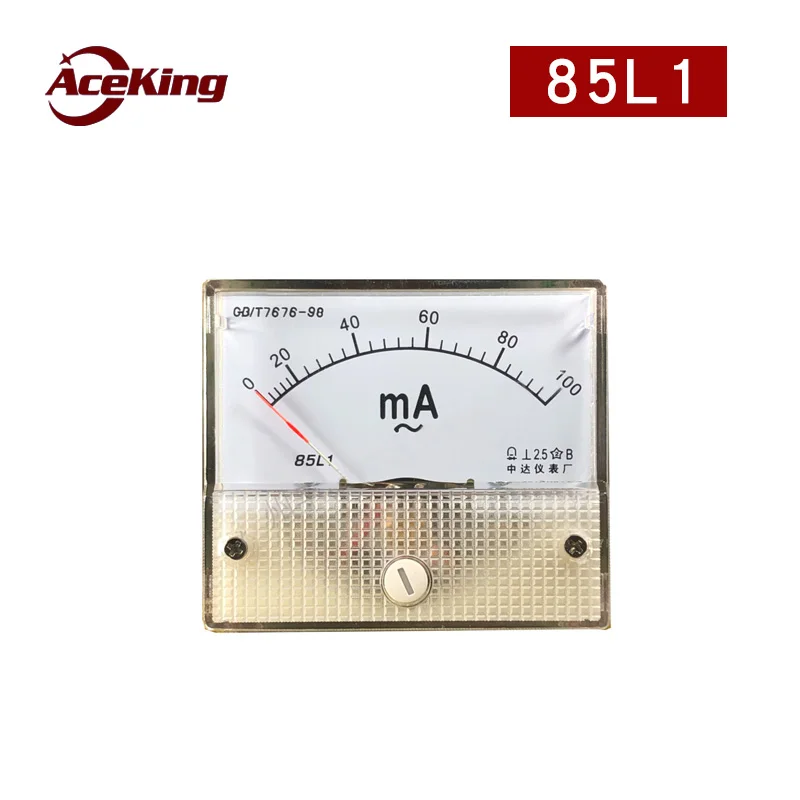 Ac ammeter pointer 85l1-a small direct mounted mechanical ammeter head 1ma-50a through milliammeter ma 50ma 100A 150/5a 400/5a