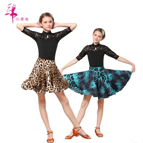 

Girls Latin Dancing Dress Female Dance Practice Costumes Kids Salsa Dance Dress Competition Dresses Salsa Dance Dress D-0712