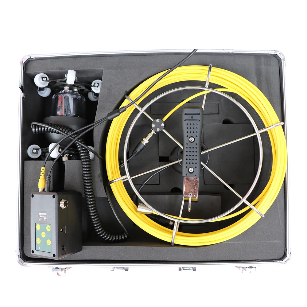 SYANSPAN 9"Monitor Pipe Inspection Video Camera,1000TVL Drain Sewer Pipeline Industrial Endoscope System 360 degree Rotation
