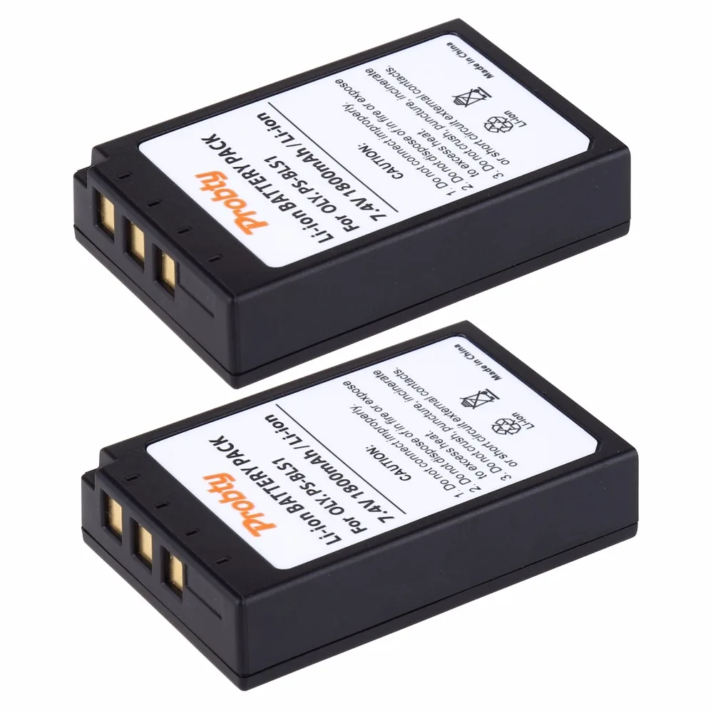 3Pcs PROBTY PS-BLS1 PS BLS1 Rechargeable Battery for Olympus PEN E-PL1 E-PM1 EP3 EPL3 Evolt E-420 E-620 E-450 E-400 E-410 Camera