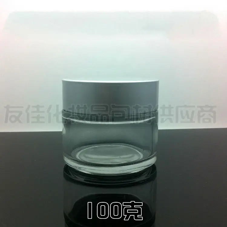 

50pieces/lot wholesale glass 100g clear cream jar ,100g glass jar or cream container,eye cream jar