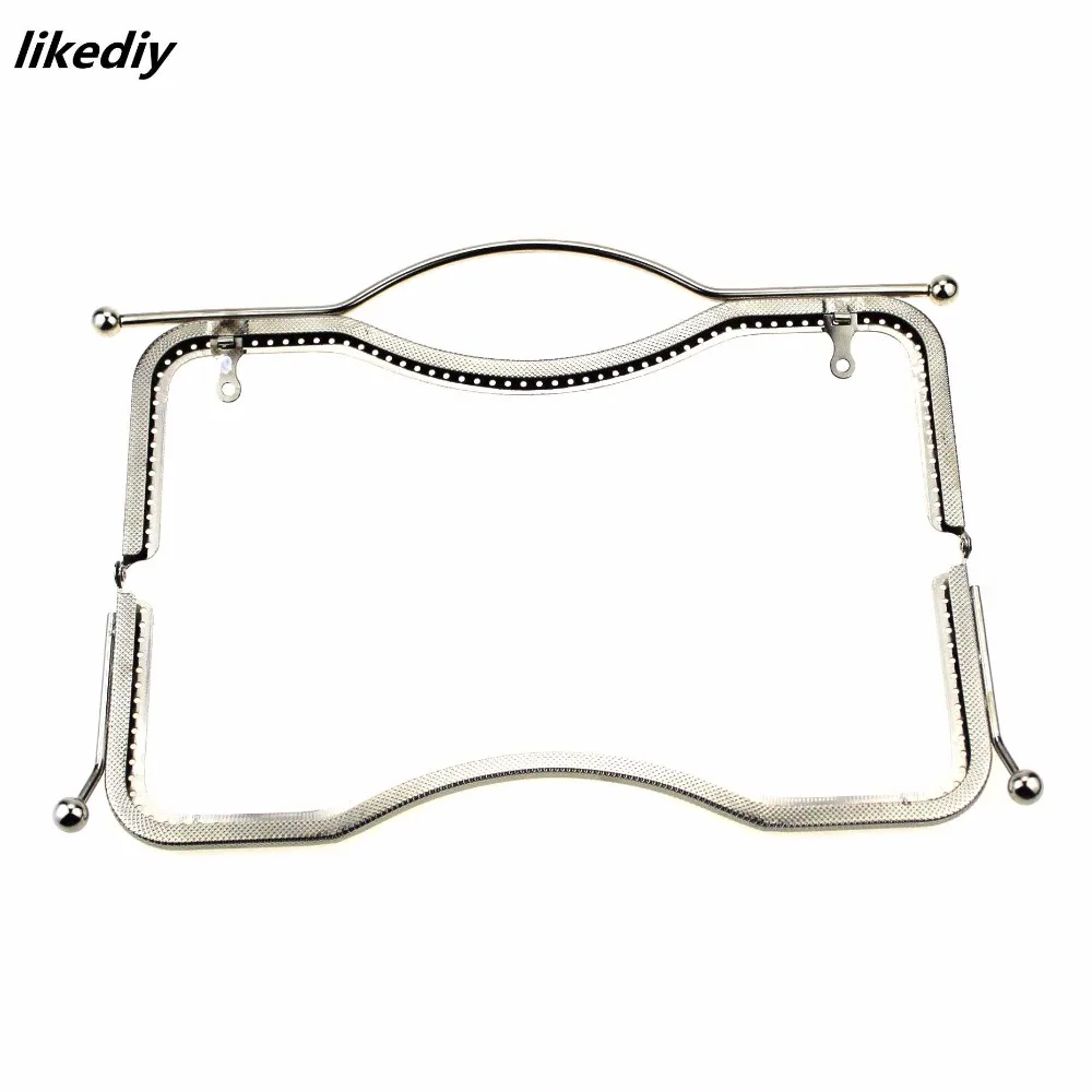 4 Pcs/Lot 27 CM Bronze Silver Gold Black Lips Metal Purse Frame Kiss Clasp Embossing Handle Sewing Bag Part