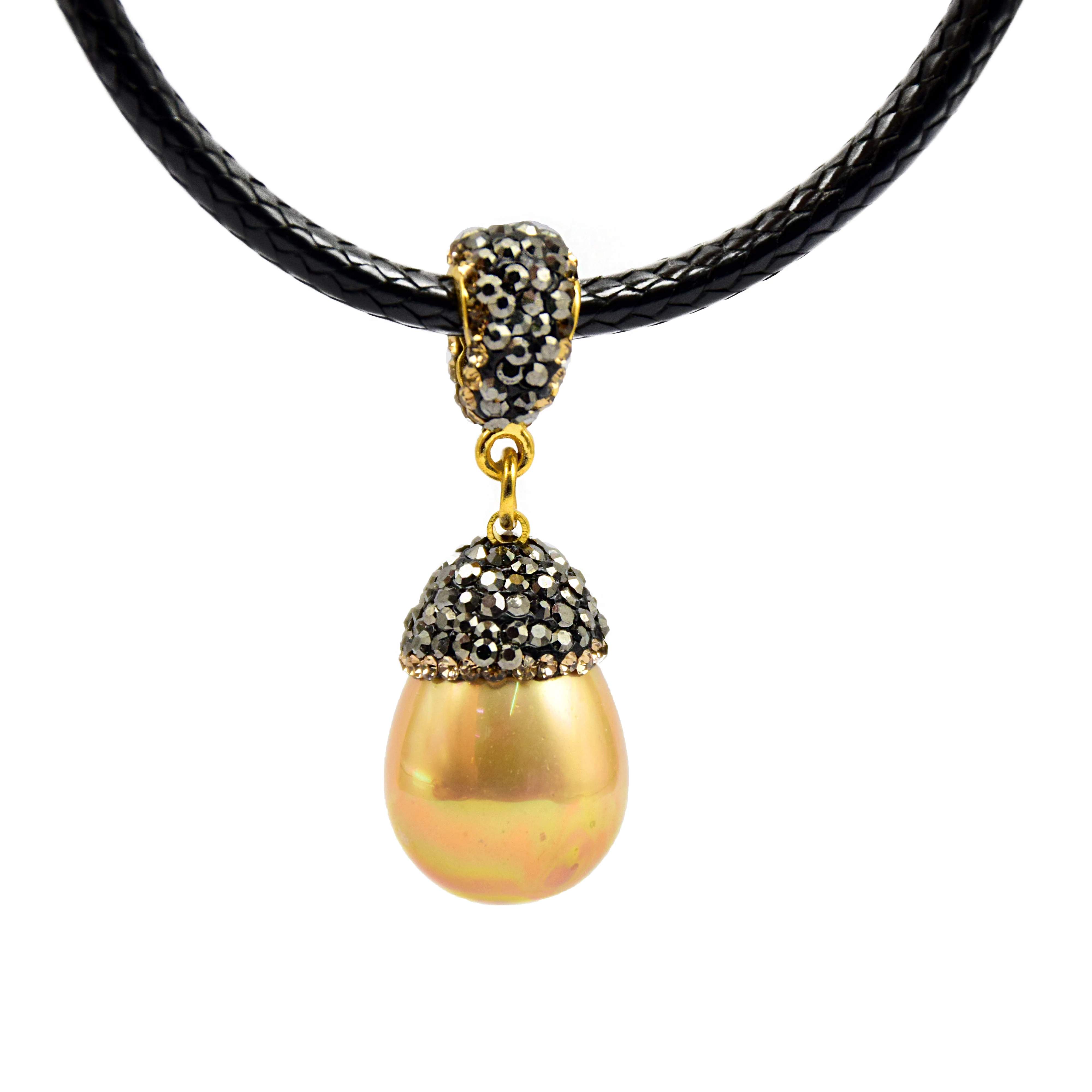 YM SHIPIN shell necklace women water drop pendants leather rope chain necklace men necklace 2019 boho jewelry trendy