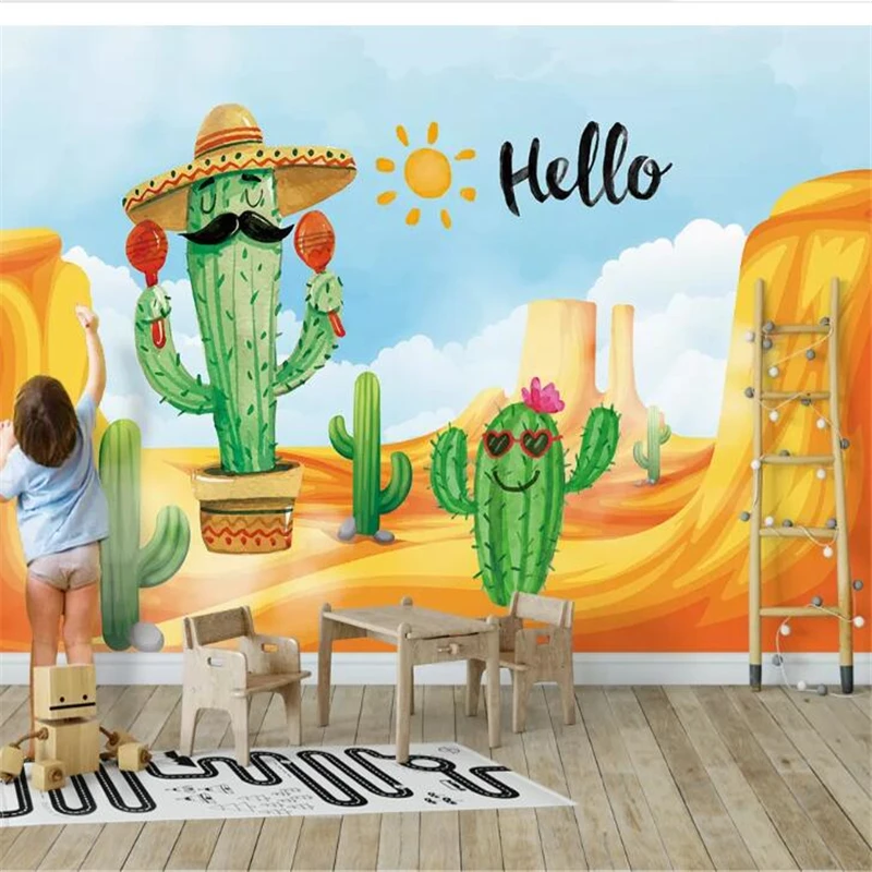 

wellyu Custom wallpaper papel de parede Hand painted fleshy background wall murales de pared 3d paisajes habitacion