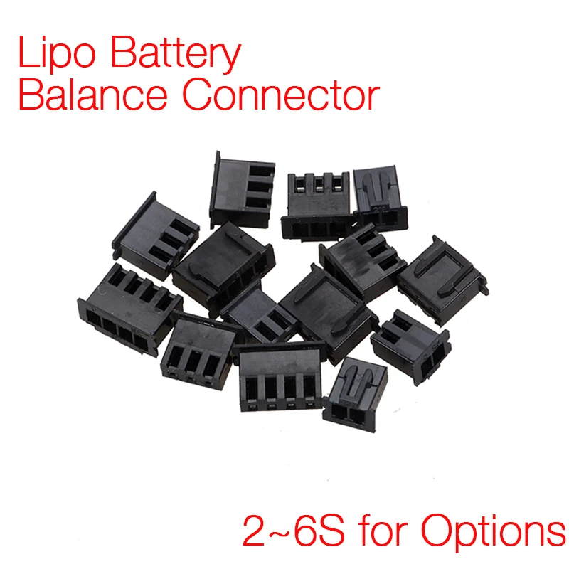 1S/2S/3S/4S/5S/6S/7S/8S Black Lipo Battery Balance Connector for RC model Battery ESC