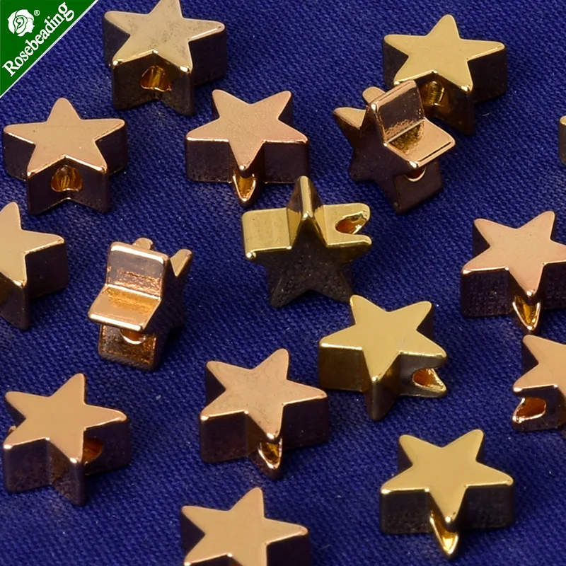 3x7.5mm brass star slippy Spacer Beads,Spacer Connectors,spacer metal beads,sold 20pcs/lot