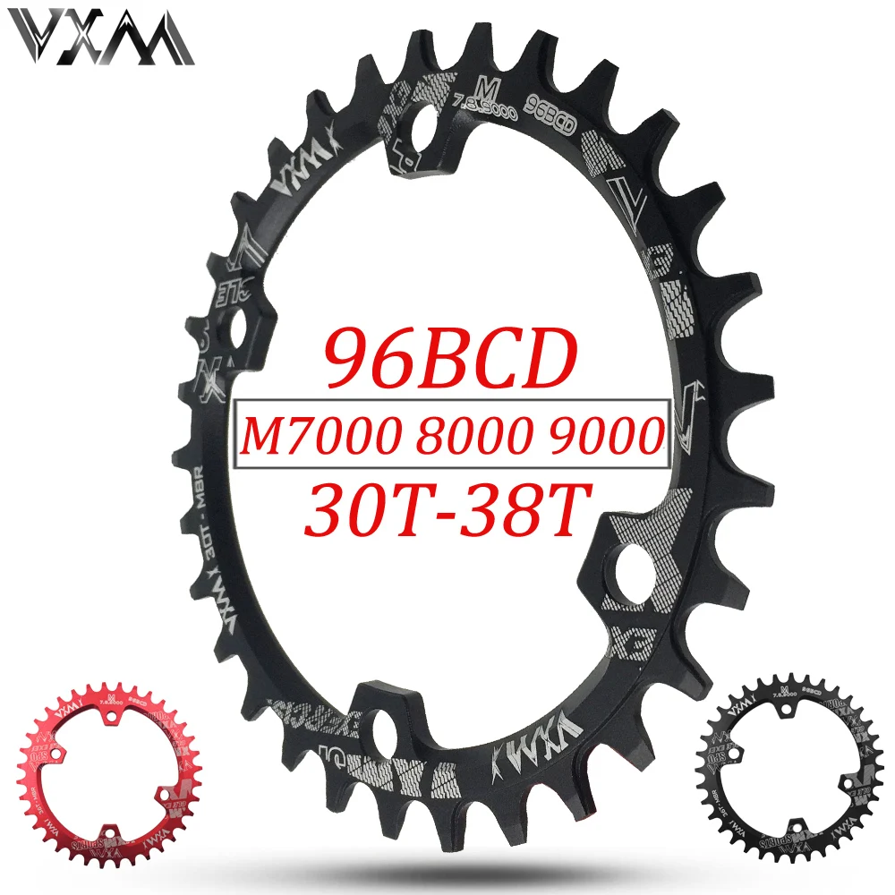 VXM 30T 32T 34T 36T 38T 96BCD Aluminum Alloy Oval Round Tray Crankset Road Bike Tray for M7000 M8000 M9000 Bicycle parts