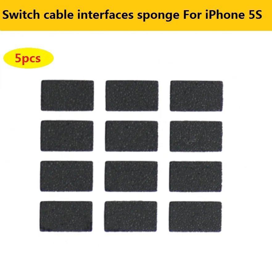 5pcs On off Power Switch cable interfaces sponge For iPhone 5S power switch cable Protector sponge pad Replacement repair Parts