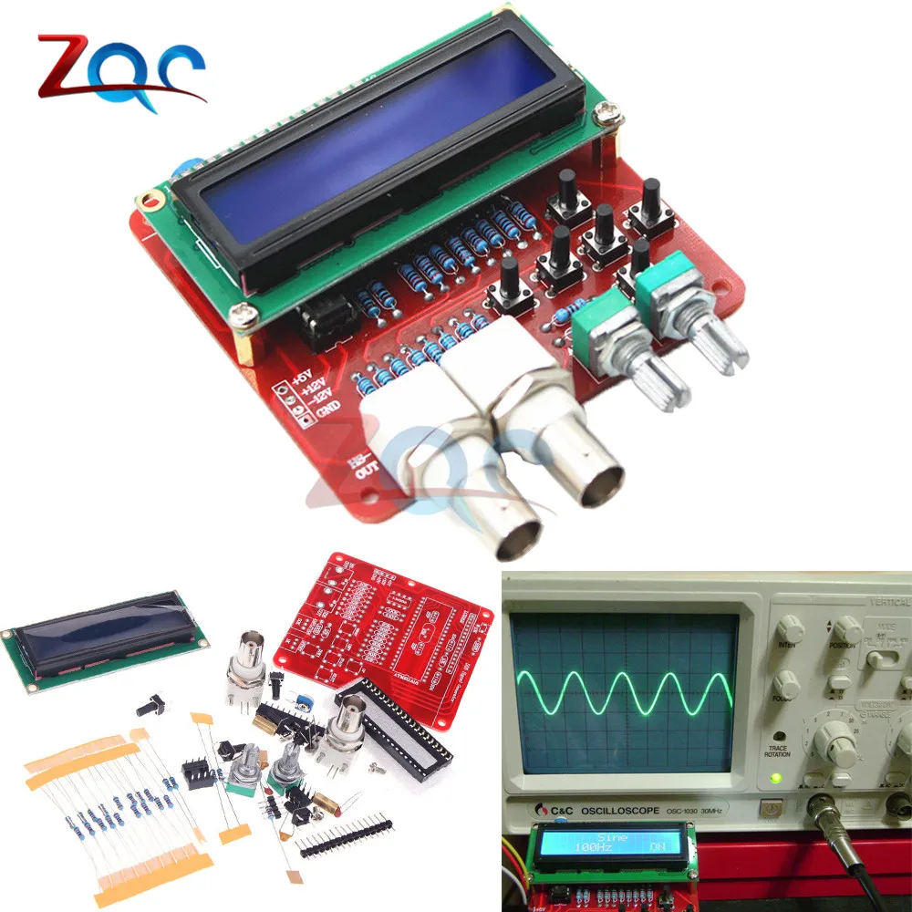 DDS Function Signal Generator DIY Kit Frequency Generator Square Sawtooth Triangle Wave DIY Parts Signal Source Components