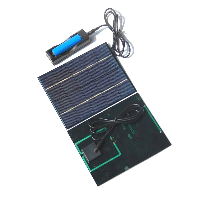 

Small Size 3.5W 5V Solar Panel with DC3.5MM Base for 18650 Rechargeable Battery Charging Directly Polycrystalline Solar Cell