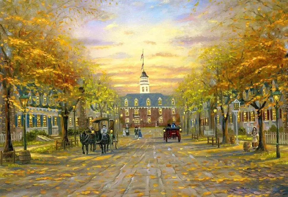 

Осенняя улица 14CT, белый холст, живописное рукоделие, вышивка, набор для вышивки крестом «сделай сам», узор для вышивки крестом, домашний декор