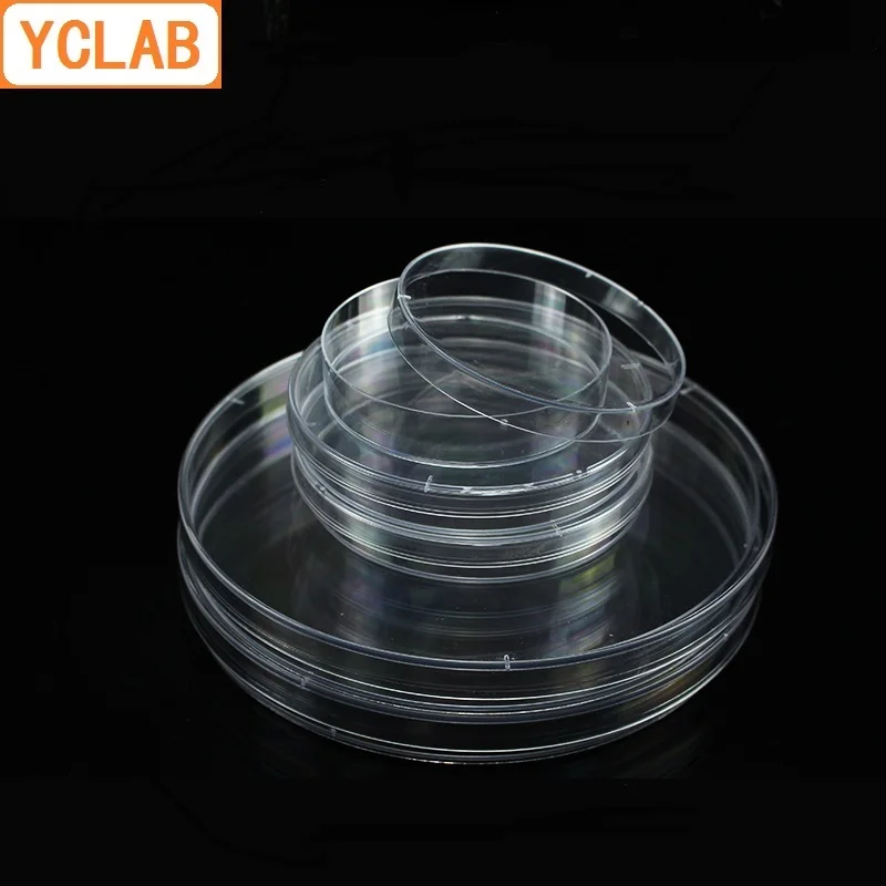 YCLAB 10PCS 120mm Petri Bacterial Culture Dish PS Plastic Disposable Sterile Polystyrene Laboratory Chemistry Equipment