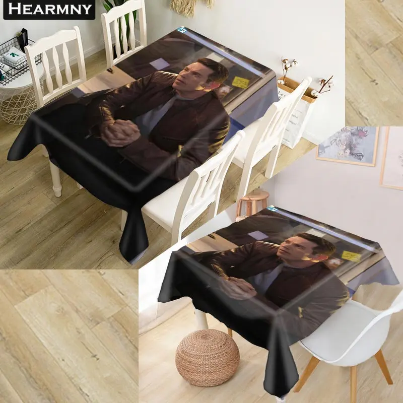 HEARMNY 3D Tablecloth Lucifer Oxford Cloth Dust-proof Rectangular Table Cover For Party Home Decor 140x250cm140cm140X140cm