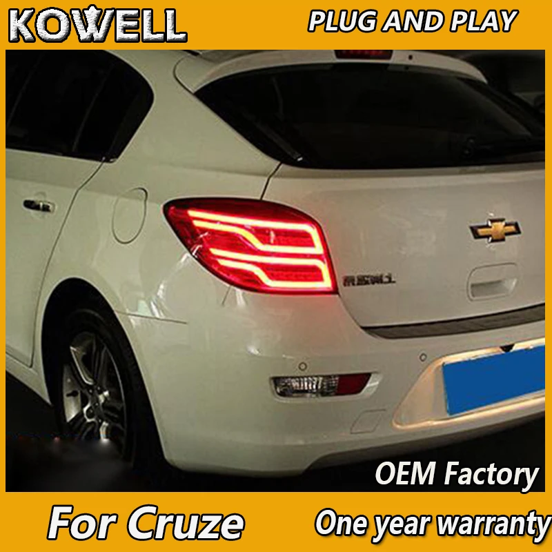 

Автомобильный Стайлинг KOWELL для Chevrolet Cruze, задний фонарь s Cruze, задний светодиодный фонарь для люка 2009-2015, задний светодиодный фонарь DRL + тормоз + парковка + сигнал