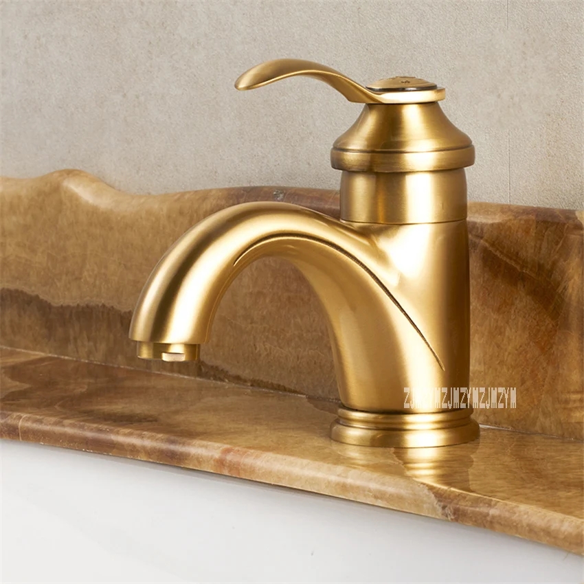 LA10115 European-style Washbasin Faucet Counter Basin Faucet Home High-quality Brass Single Hole Hot And Cold Water Basin Faucet