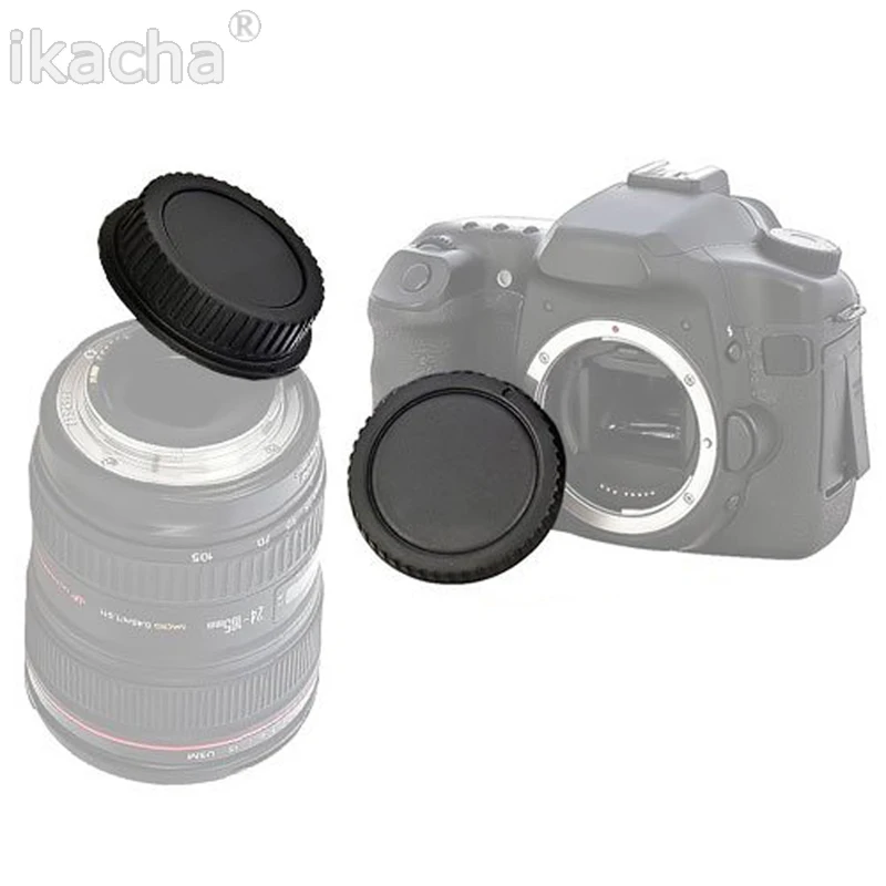 Camera Lens Cap Rear Cover+Body Cap For Canon EOS 1D 1DS Mark II III IV 1DC 1DX 5D 6D 7D 10D 20D 1300D 60DRebel XT XTi C300