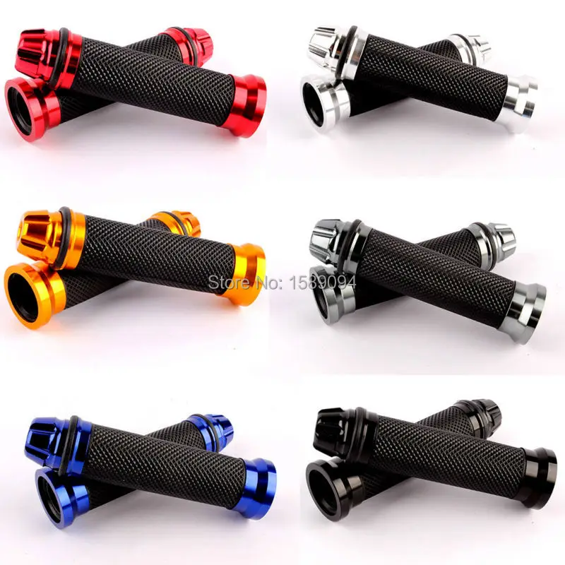 Universal Rubber Porous Carved Motorcycle Handlebar Grips Motorbike Handle Hand Bar for Honda Suzuki Kawasaki Yamaha 5 Color