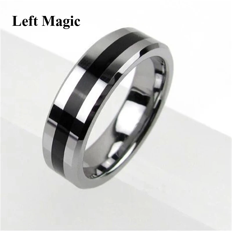 1 Pcs Hot Strong Magnetic Magic Ring Silver And Black Magician Ring Coin Magic Magic Tricks For Magic Show Close Up Magic B1024