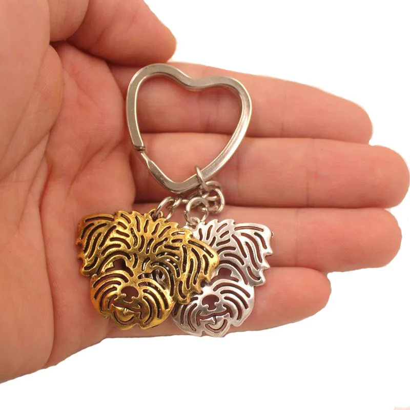 جديد لطيف لاسا أبسو الكلب الحيوان محفظة حقيبة يد قلادة حديدية المفاتيح لحقيبة سيارة المرأة حلقة رئيسية K157