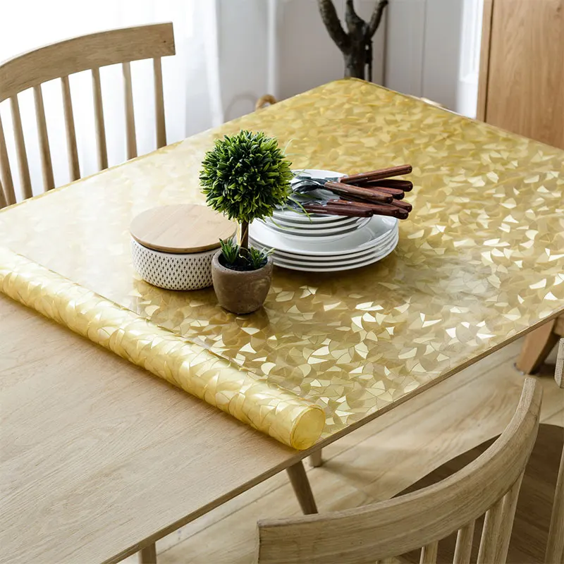 

2018 new 1mm thick pvc plastic table cloth for home dining table decor crystal board placemats pads waterproof table covers dec