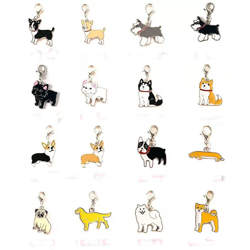 2 pcs/lot Pet Pendants DIY Dogs Charm Car Accessories Boyfriend Gift Chihuahua Women Bag Charm Pendant Cute pet Keychain