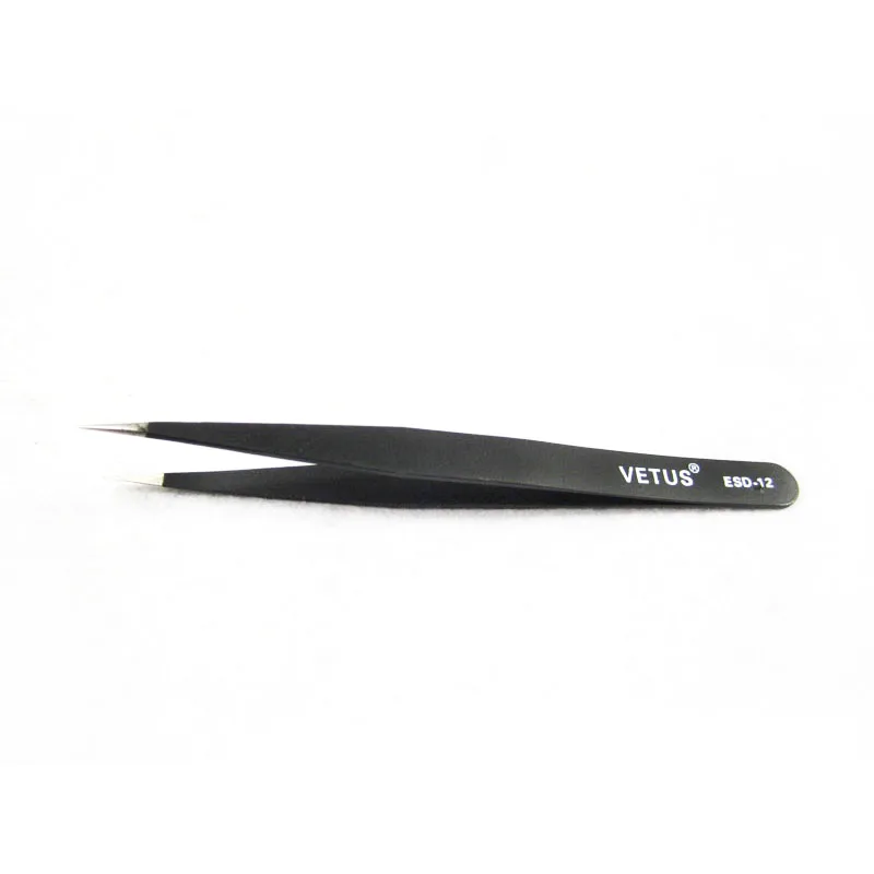 Pinzas antiestáticas de acero inoxidable VETUS BGA Precision ESD herramientas manuales de soldadura de retrabajo SMD