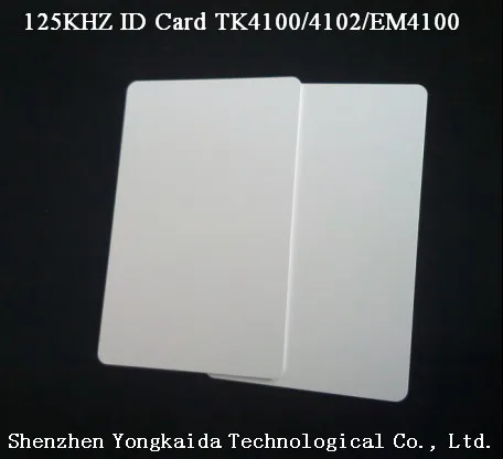 Wholesale 10000pcs/lot 125 kHz RFID Blank rfid card TK4100 4102 EM4100 ic card rfid card 125khz