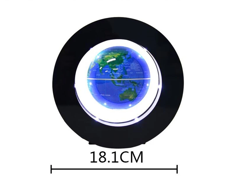 Imagem -02 - Circular Flutuante Levitação Magnética Globo Luz Noturna Mapa do Mundo Bola Lâmpada Novidade Luzes Escritório Home Decor Globo Terrestre