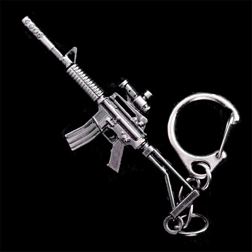 Novelty New CS GO AK47 Guns Keychain Men Trinket Sniper M4A1 Key Chain Bag Charm Keyring Male Jewelry Souvenirs Gift