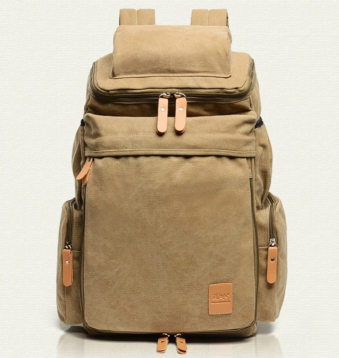 Fashion Rucksack Men's Canvas Backpack Leisure Travel Bag Backpack Canvas Men's Laptop Backpack Vintage Women Shoulder Bags Tote