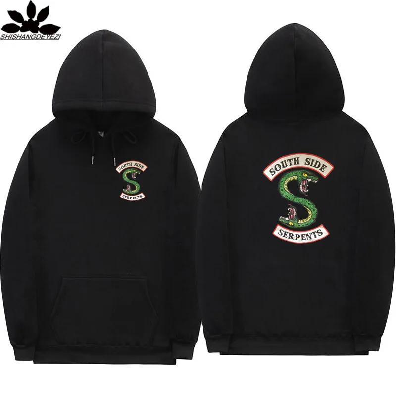 South Side Serpents Hoodie Sweatshirts Fashion Snake Print Riverdale Hoodies Men Women Streetwear Oversize  Pullover Sweatshirt