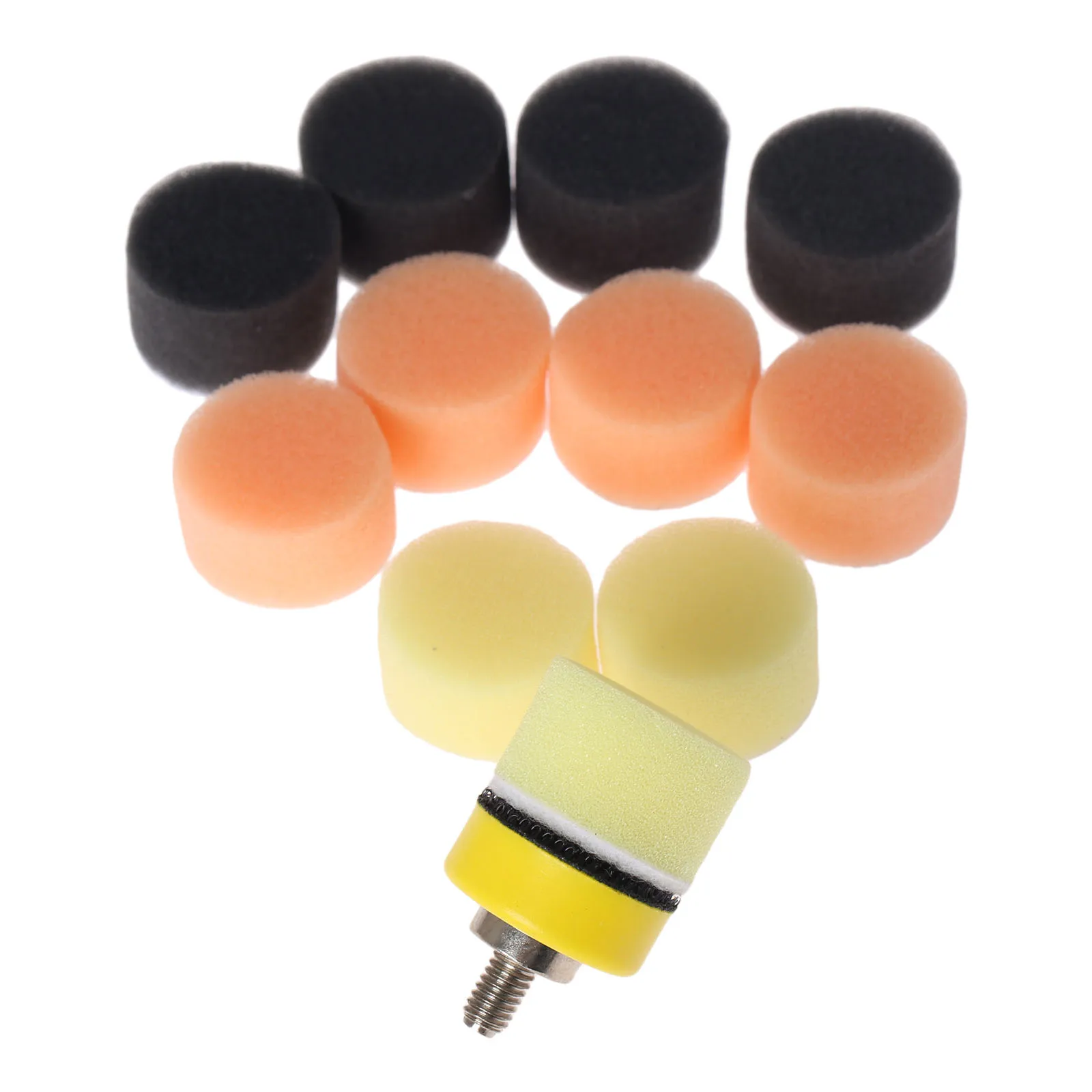 Dreld 50 Peças Polegada 25 mm Esponja Enceramento Polimento Almofada para Polidor de Carro m6 Almofada de Polimento Placa Backer para Dremel Ferramenta Rotativa