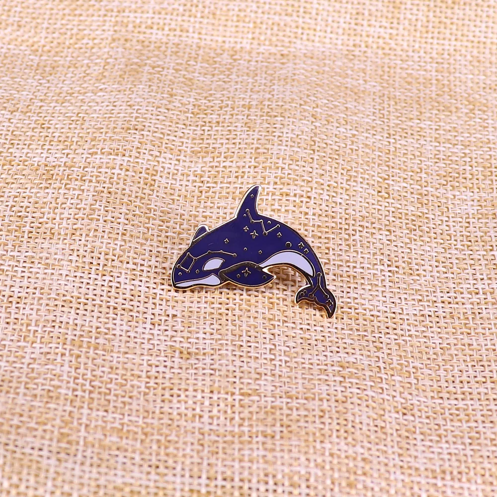 dolphin hard enamel pin