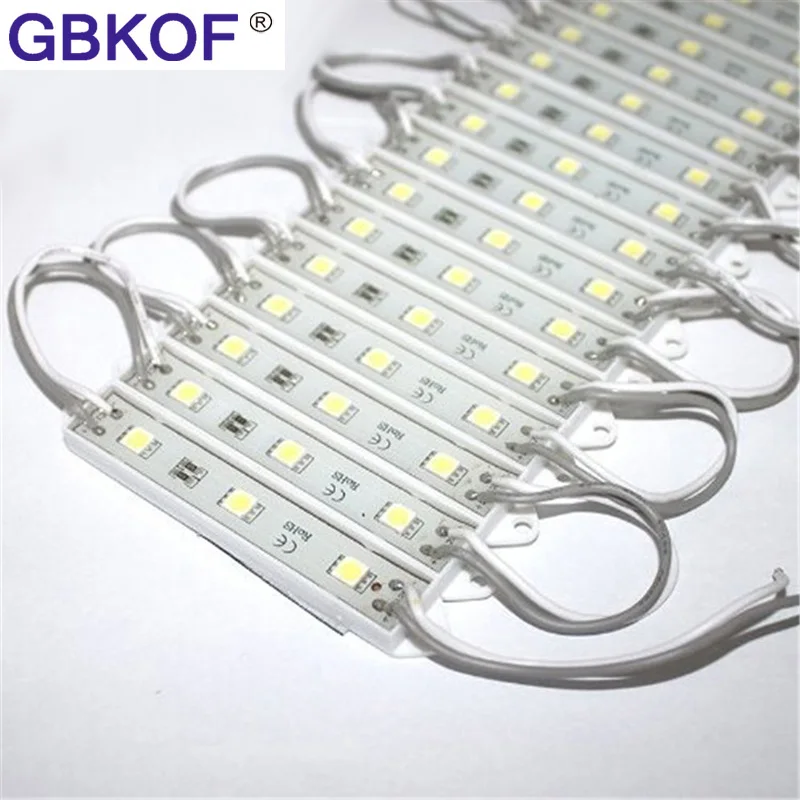 10PCS 5050 SMD 3LEDs LED Module White/Warm White Waterproof Light Advertising lamp DC 12V Wholesale