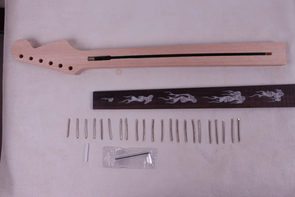 one unfinished electric guitar neck mahogany made and  rose wood fingerboard Bolt on 22 fret   0112#