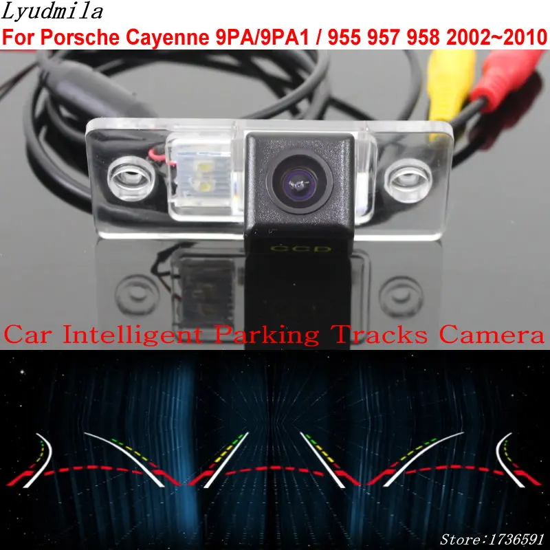 Car Intelligent Dynamic Trajectory Reverse Camera FOR Porsche Cayenne 9PA/9PA1 / 955 957 958 2002~2010 Car Rear View Camera HD